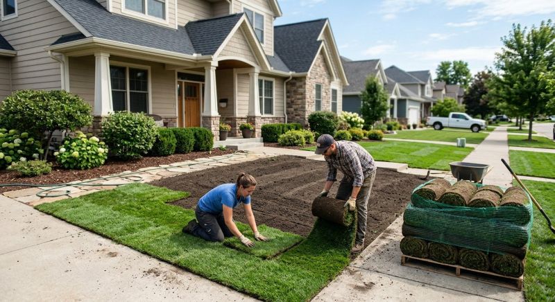 Yard Sod Replacement in Rockwall, TX